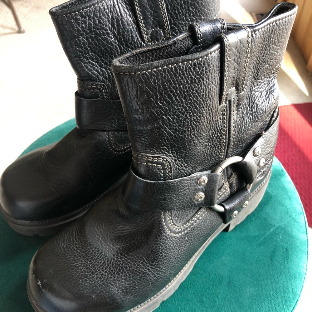 Harley Davidson Leather pull on boots